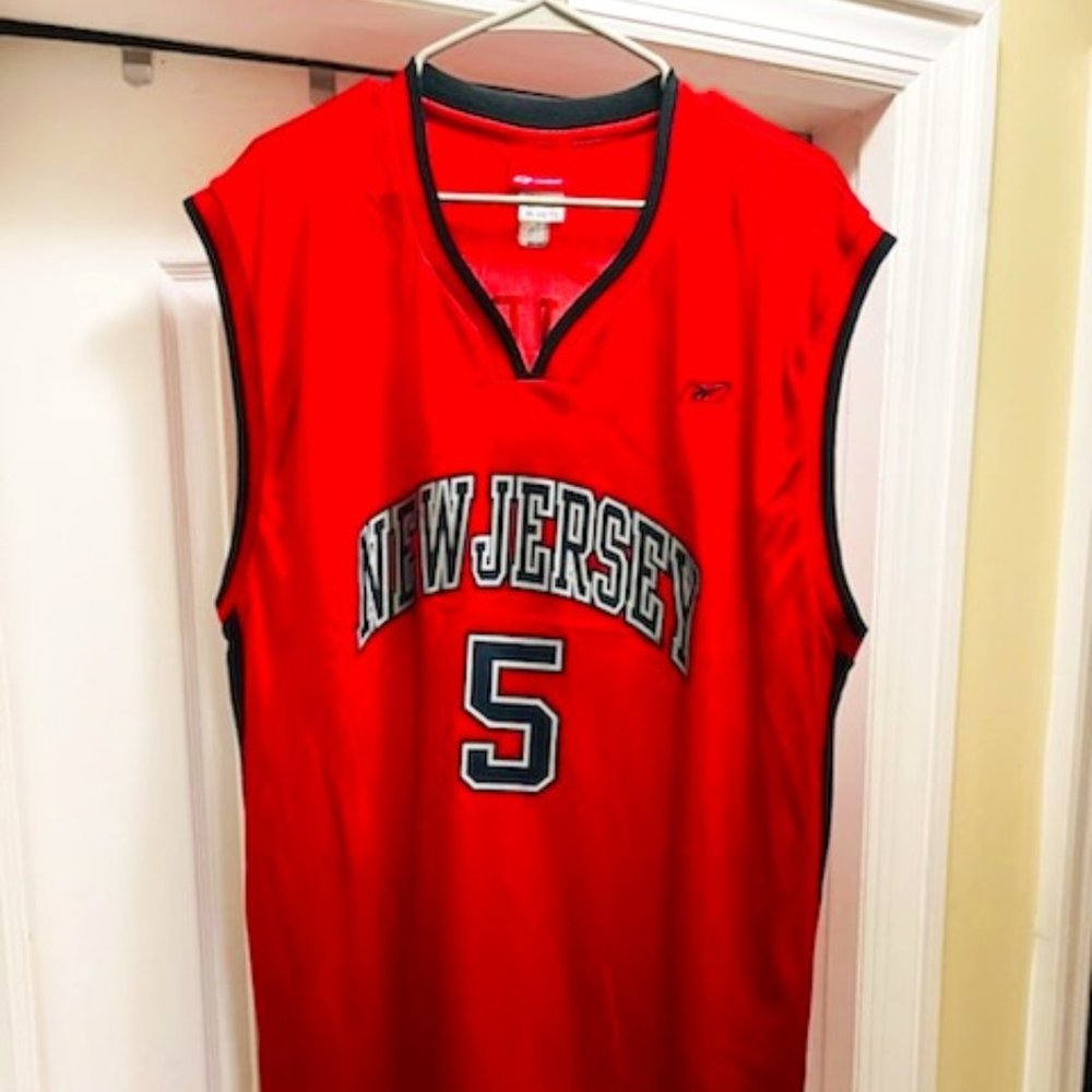 New Jersey Nets Jason Kidd Basketball Jersey Men's XL # 5 Reebok